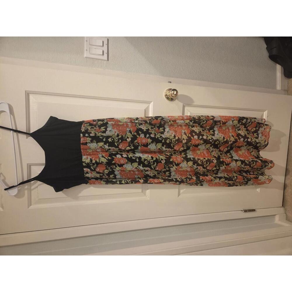 Volcom Black Floral Maxi Dress Size S/P